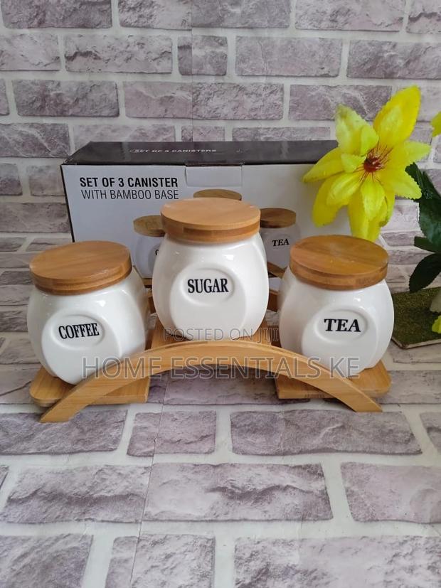 *3pcs Canister Set of COFFEE/ SUGAR/TEA