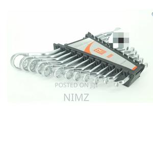 12PCS Double Offset Ring Spanner Wrench Set Disen Tools - thumbnail 2