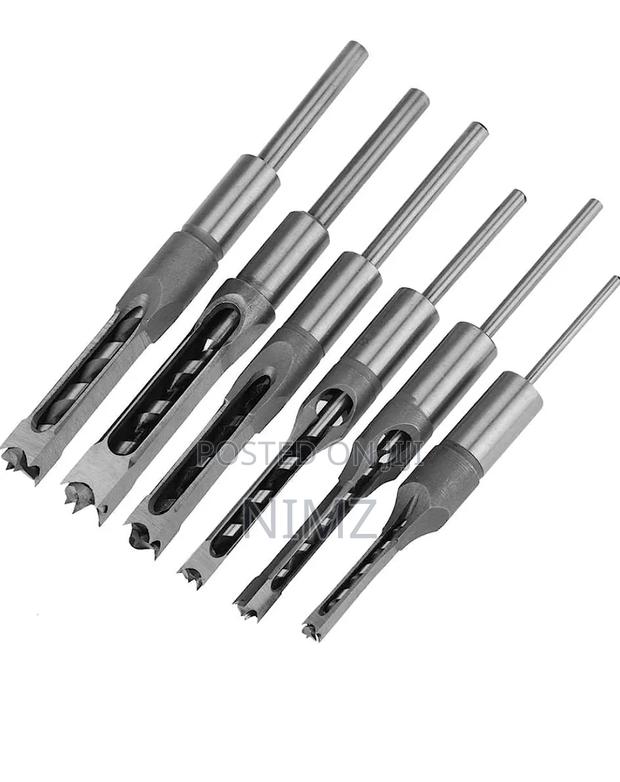 6PCS Woodworking Square Hole Mortise Drill Bits - thumbnail 2