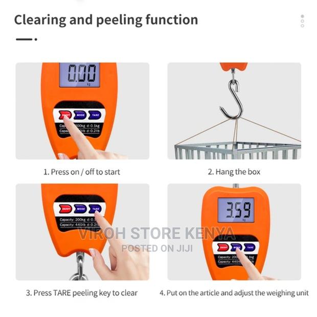 200kg Digital Crane Weighing Scale Hanging Scale Heavy - thumbnail 3