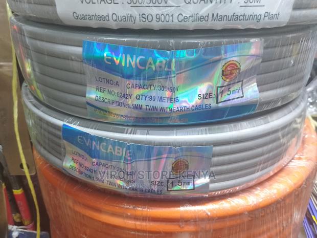 Evincable 1.5mm Wiring Cable Wire 90M Twin With Earth Wire
