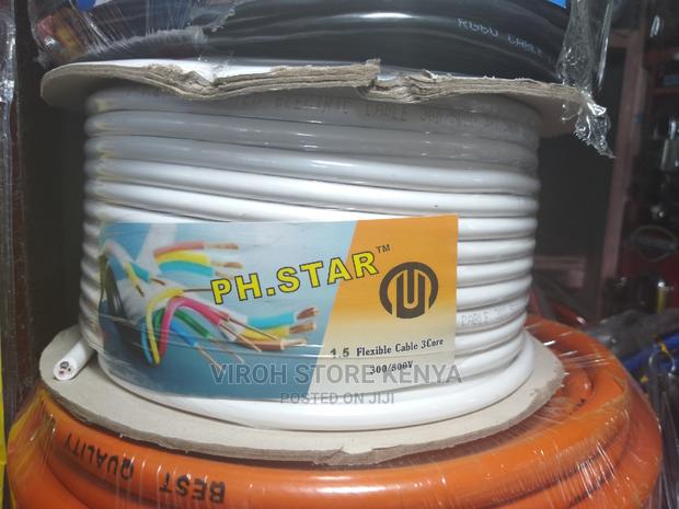 P.H Star 1.5mm Flexible Cable 3 Core 300/500v Wiring Cable