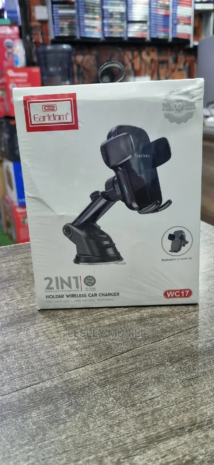 Earldom 2 in 1 Holder Wireless Car Charger 15W WC17