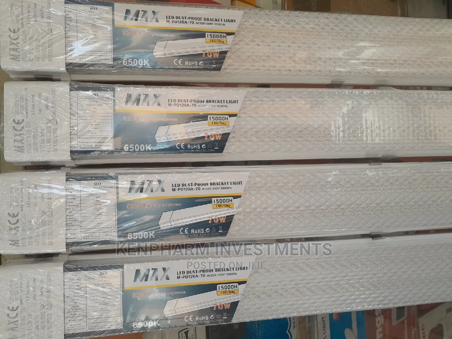 4ft LED Dustproof Bracket Light 70 Watts