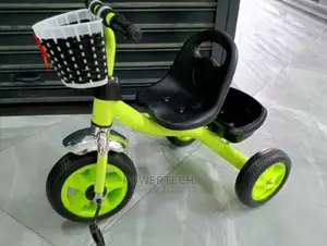 Kids Tricycle - Green With Basket