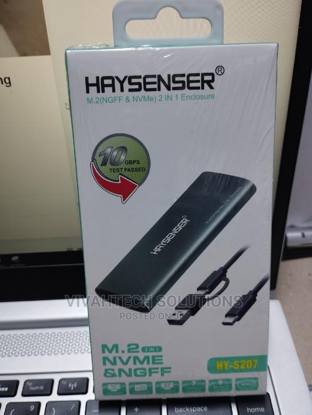 Haysenser M.2 (Nvme Ngff) 2 in 1 Enclosure