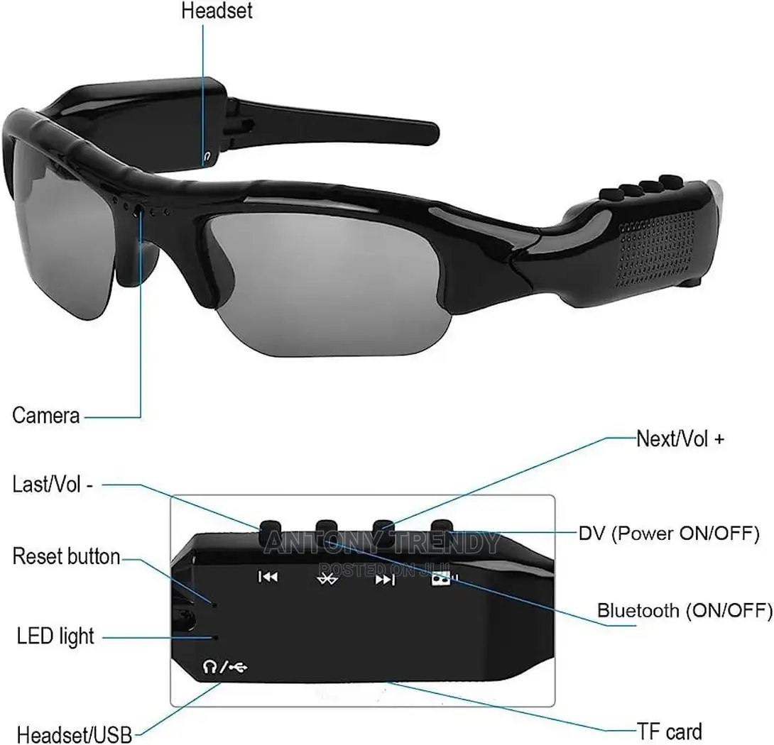 HD Camera Audio Video Sunglasses