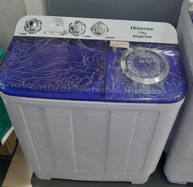 Hisense Wsqb753w - 7.5kg Twin Tub Top Load Washing Machine