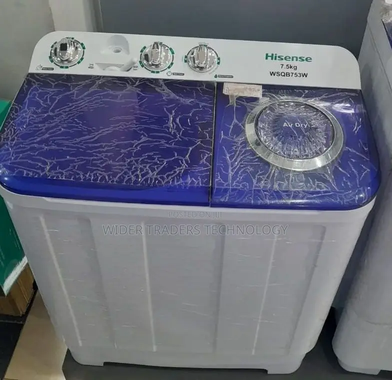 Hisense Wsqb753w - 7.5kg Twin Tub Top Load Washing Machine