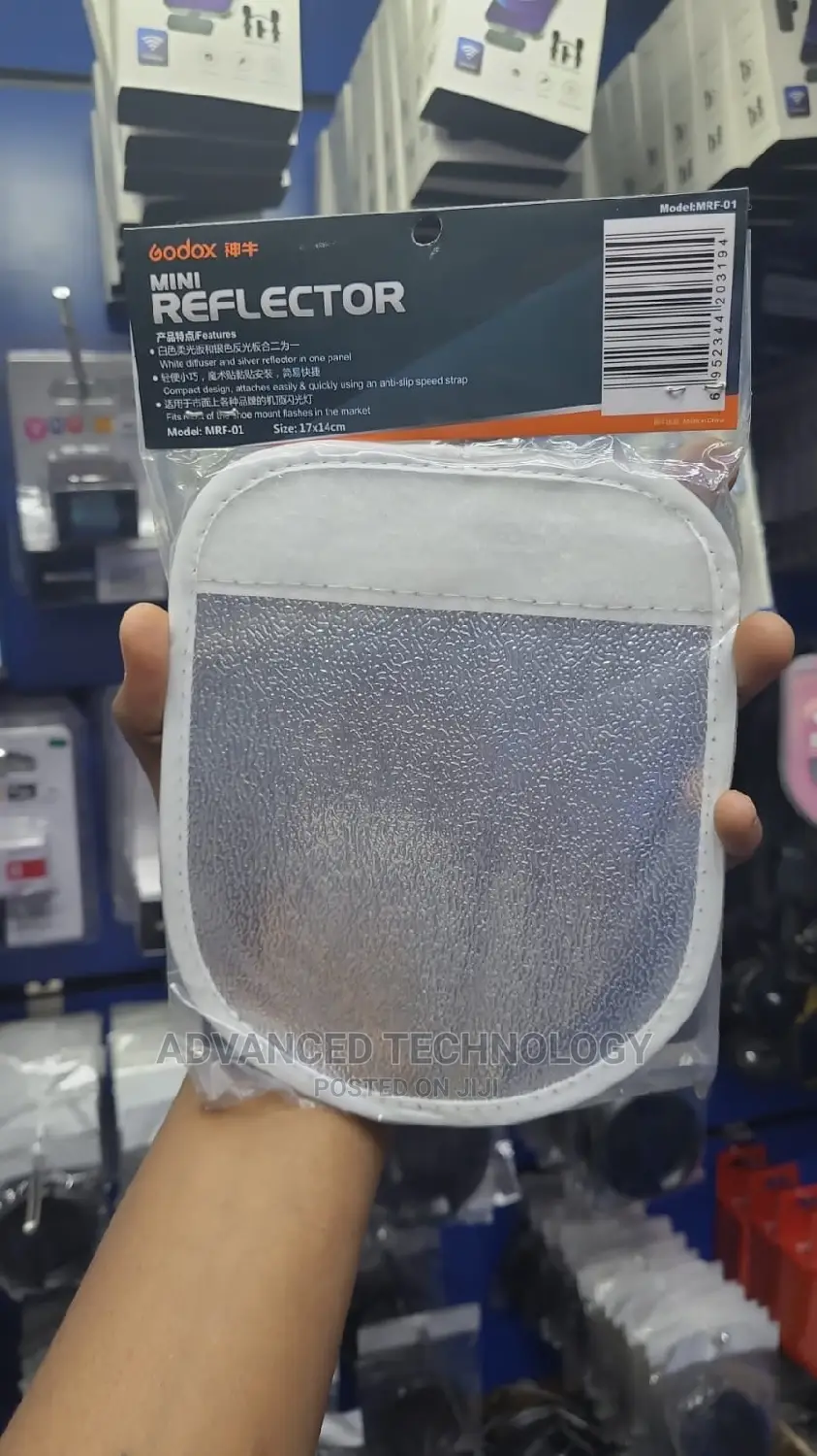 Two Sided Bounce Flash Diffuser Reflector (Silver/White)