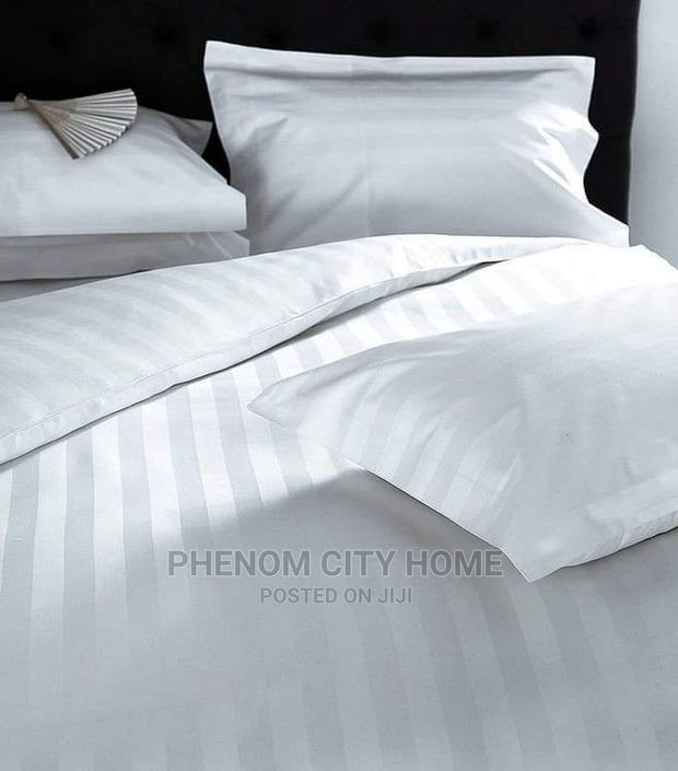 White Stripped Cotton Duvet Cover - thumbnail 2