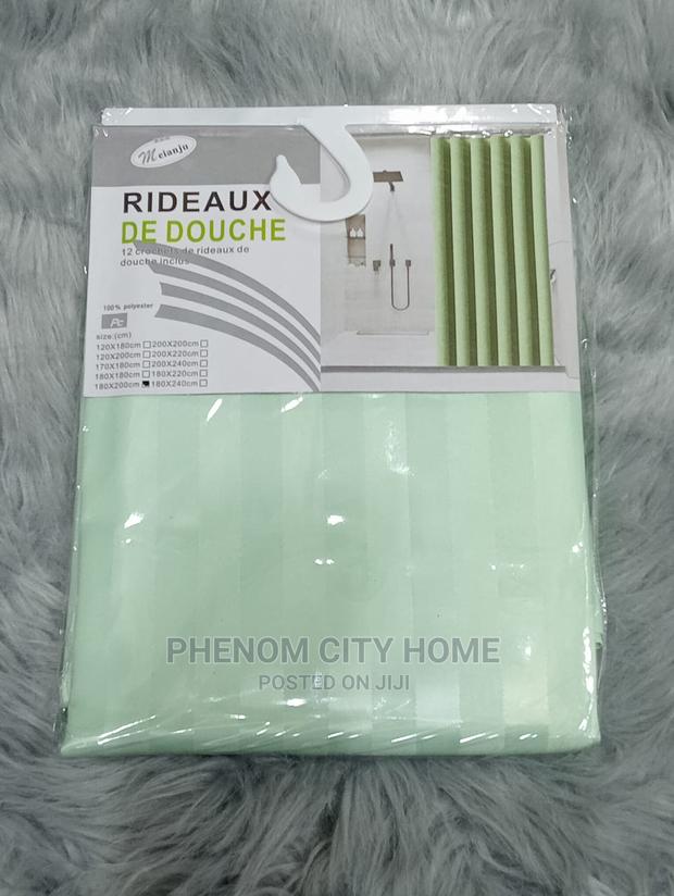 Plain Stipped Shower Curtains - thumbnail 2