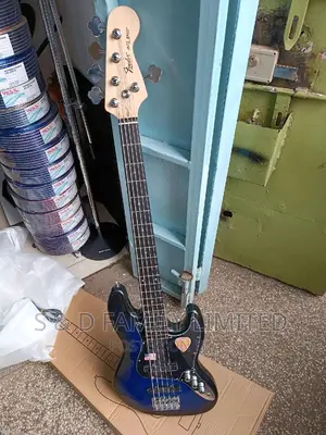 Fender 5 String Jazz Bass Guitar Blue