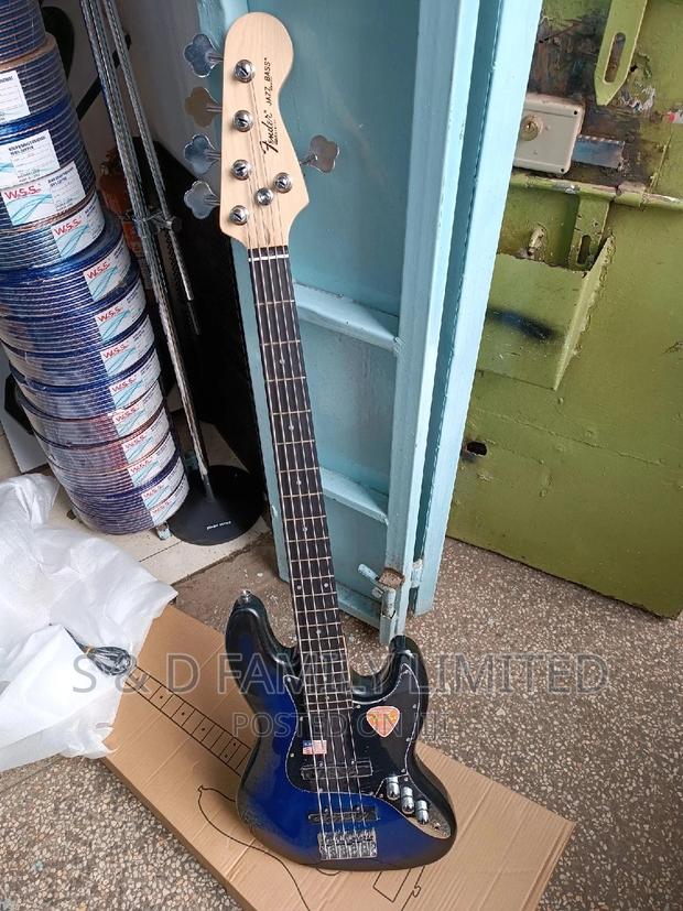 Fender 5 String Jazz Bass Guitar Blue - thumbnail 2