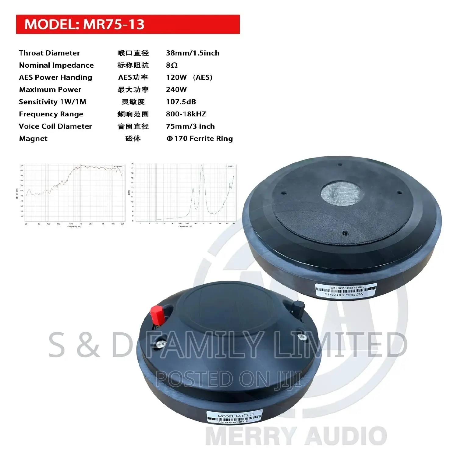 Merry Audio Bullet Speaker Tweeter