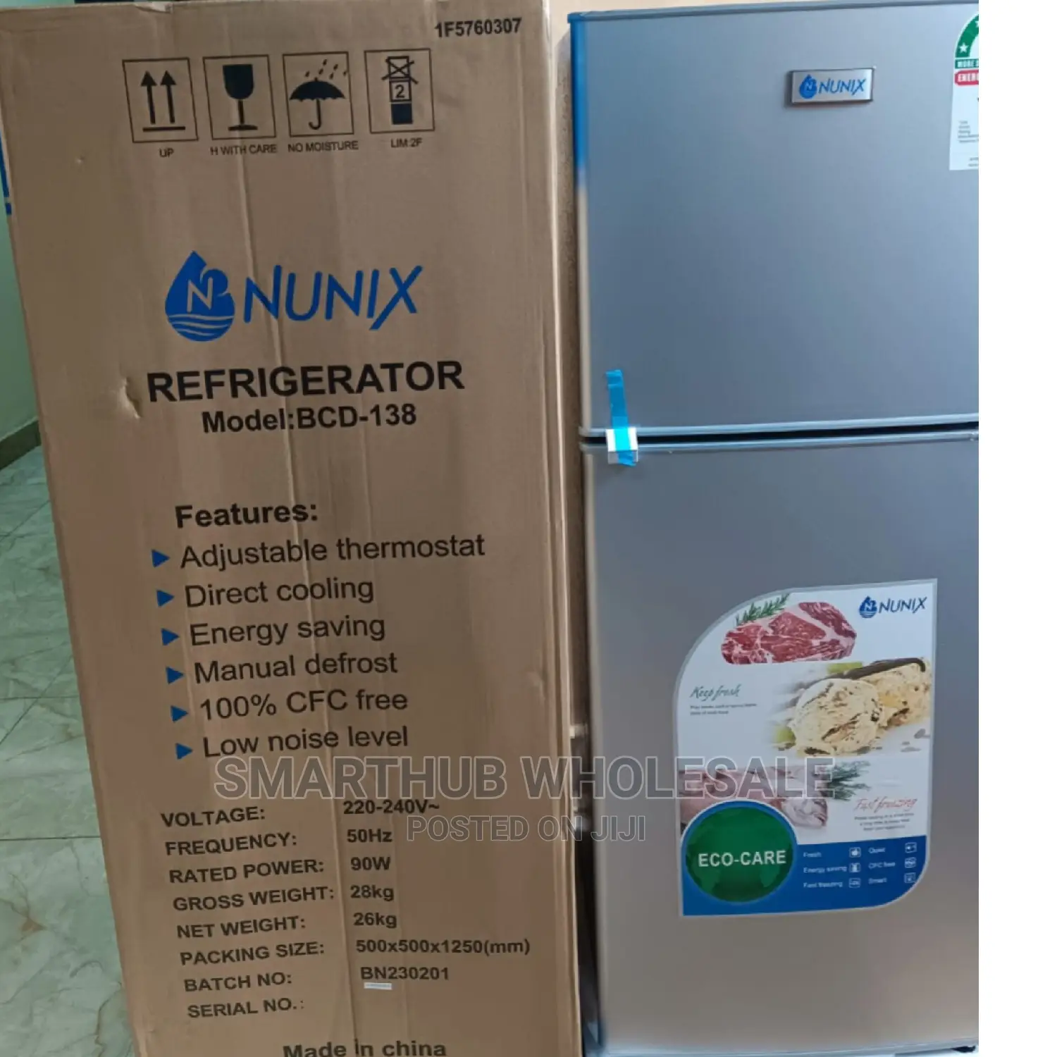 Nunix Double Door 138 Litres Refrigerators