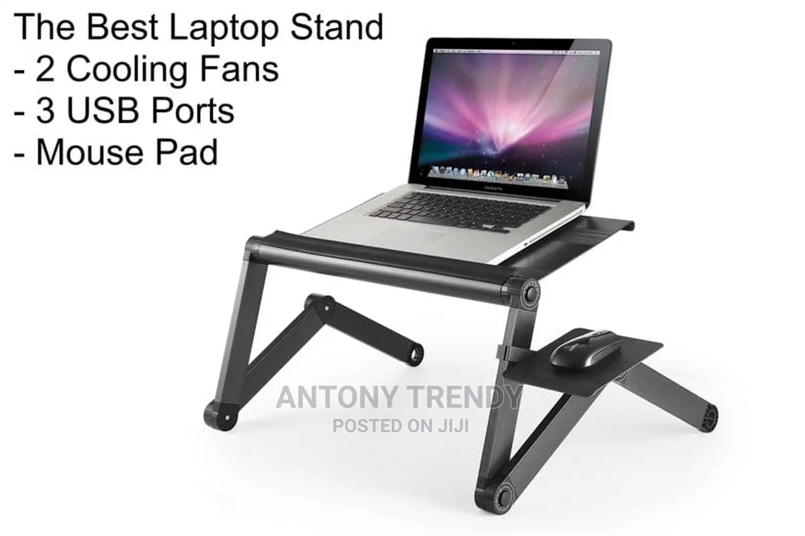 Adjustable Laptop Desk With Mouse Pad