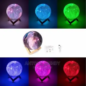 LED 3D Print Star Moon Light With Stand
