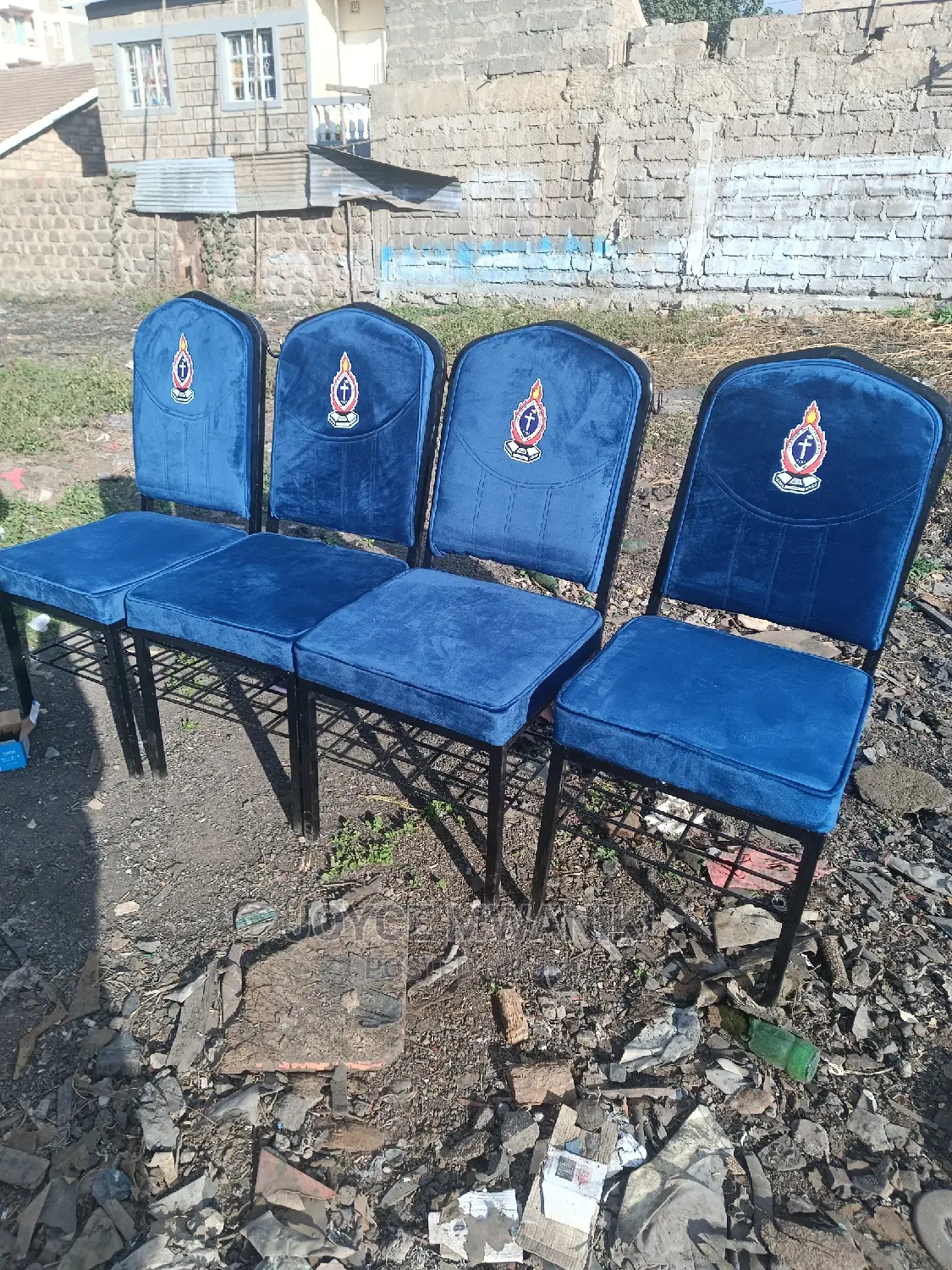 Church Chairs With Logo and Heavy Gauge Metal