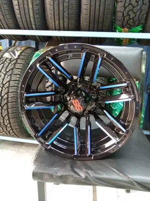 Rim 14" 4holes Offset Black/Blue