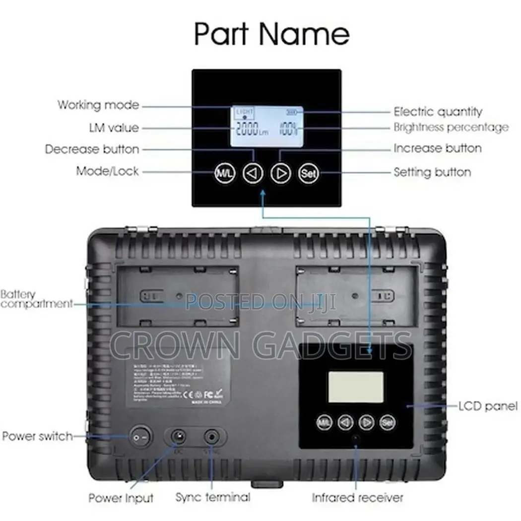 600 LED Light Video Light Kit , Rechargeable