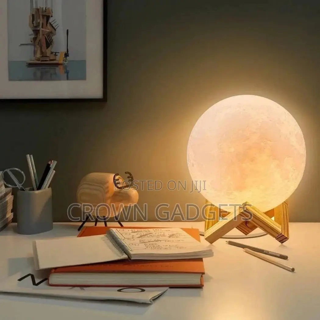 3D Rechargeable Moon Lamp With Touch Control