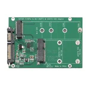 Msata / M2 NGFF SSD to SATA Converter Adapter Combo Card M.2