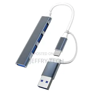 USB-C Type C to USB 3.0 4 Port Hub USB Adapter USB-C Slim Th