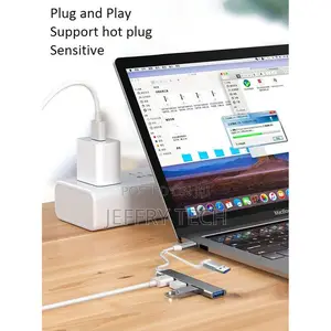 USB-C Type C to USB 3.0 4 Port Hub USB Adapter USB-C Slim Th