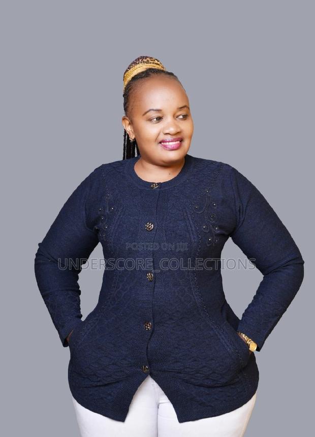 High-End Ladies Semi Turkey Button Sweaters - thumbnail 2