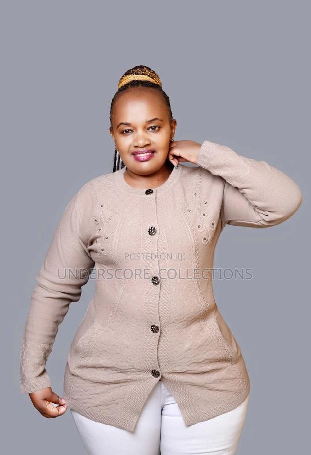 High-End Ladies Semi Turkey Button Sweaters - thumbnail 4