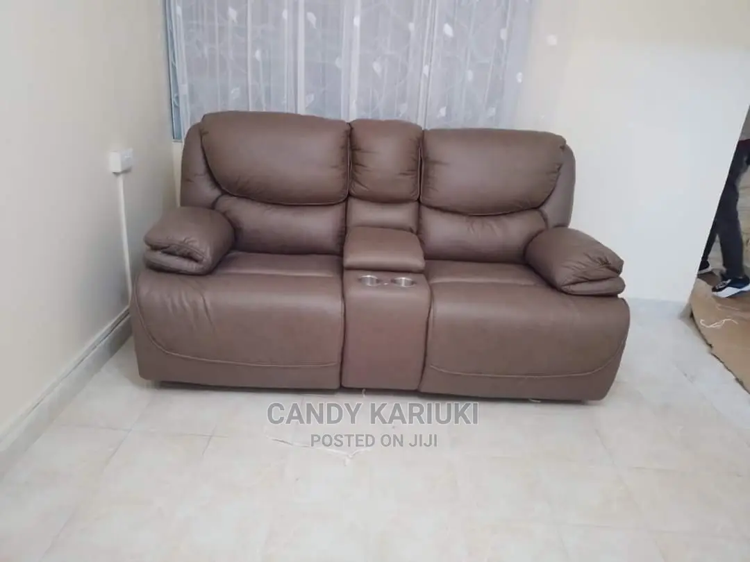 Large Size 2 Seater Recliner Sofa Set With a Cupholder