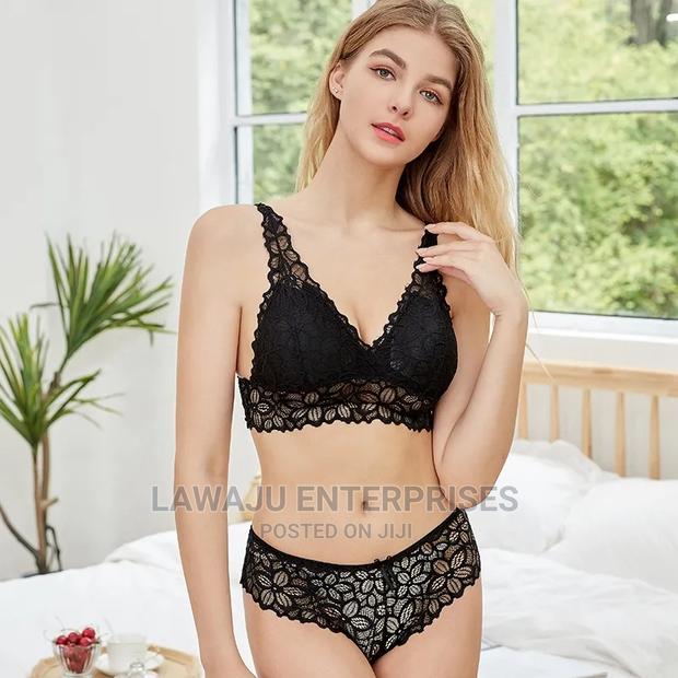 Matching Bra Panty Set - Red, Beige Black - main view