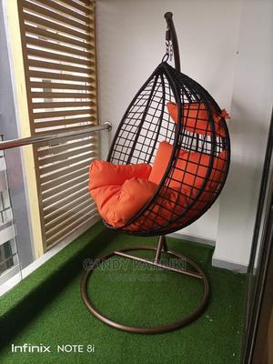 Beautiful Orange Garden Swing - main view