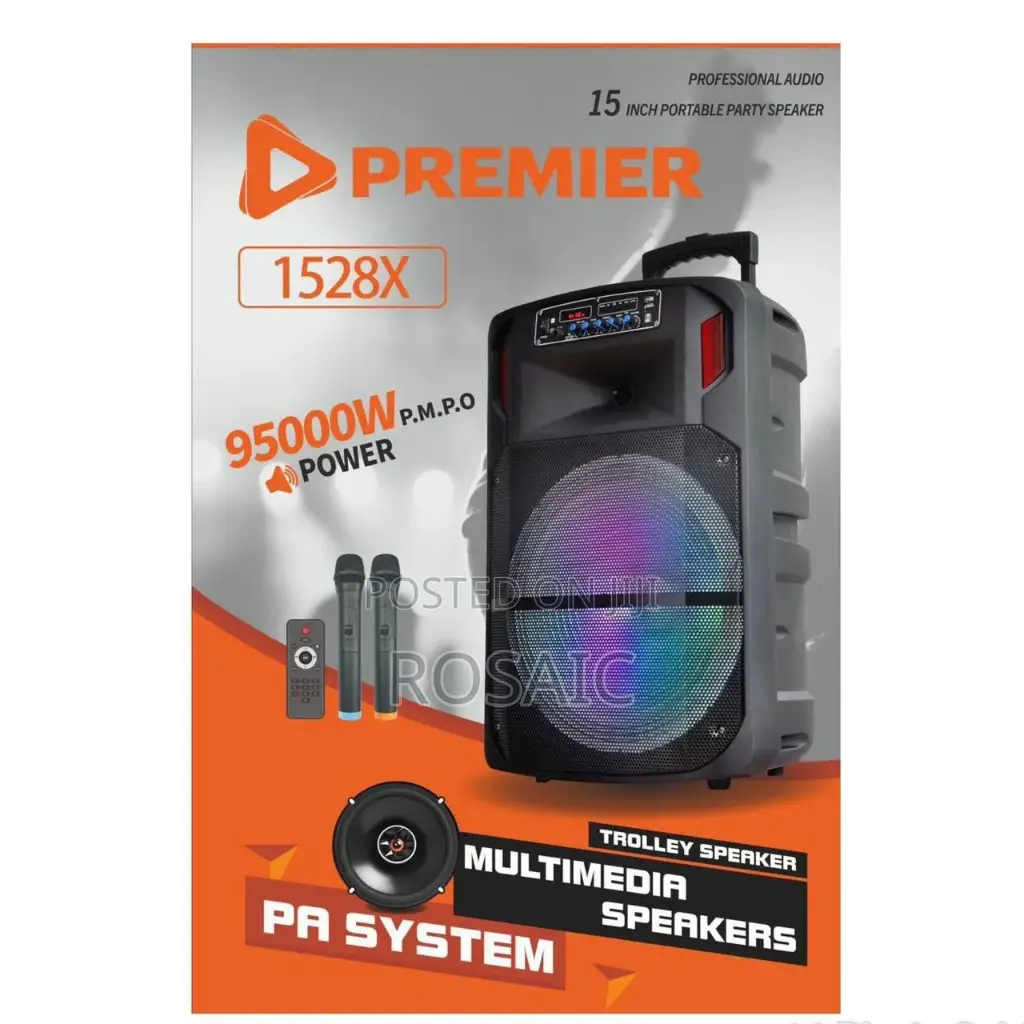 Premier 15" Rechargeable Trolley Speaker