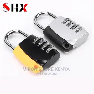Big Combination Lock Padlock 4 Digits - Black/Grey