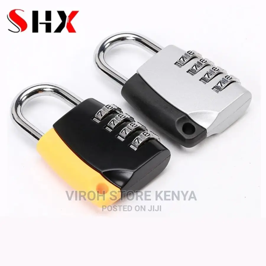 Big Combination Lock Padlock 4 Digits - Black/Grey