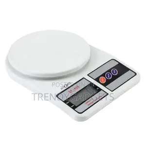 White Digital Kitchen Weighing Scale With Backlit