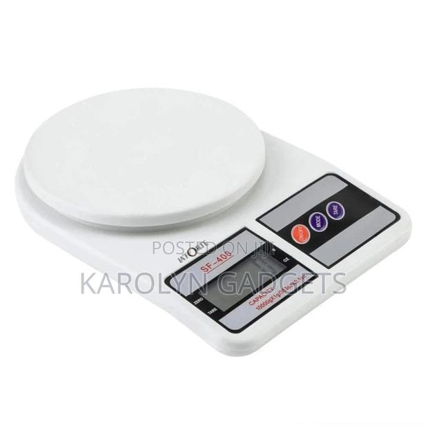 White Digital Kitchen Weighing Scale With Backlit