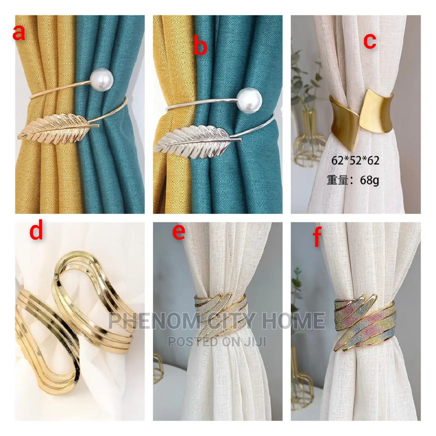 Metallic Buckle Curtains Holders