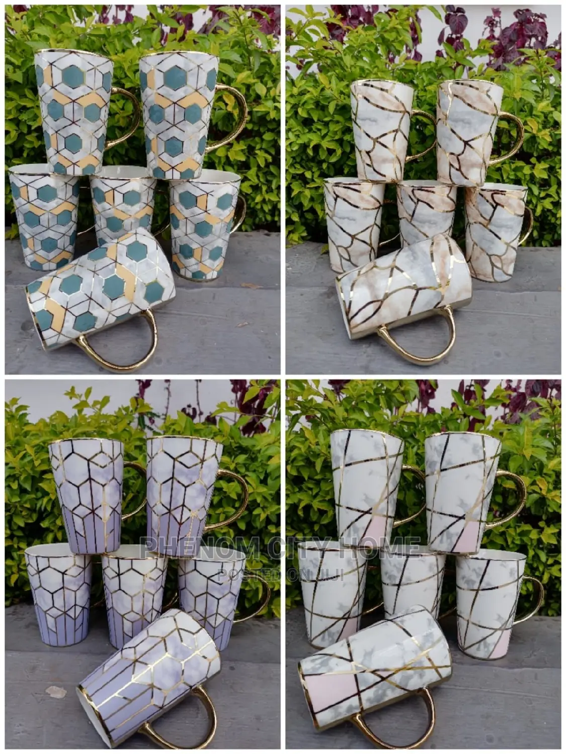 Set of 6 Golden Cups