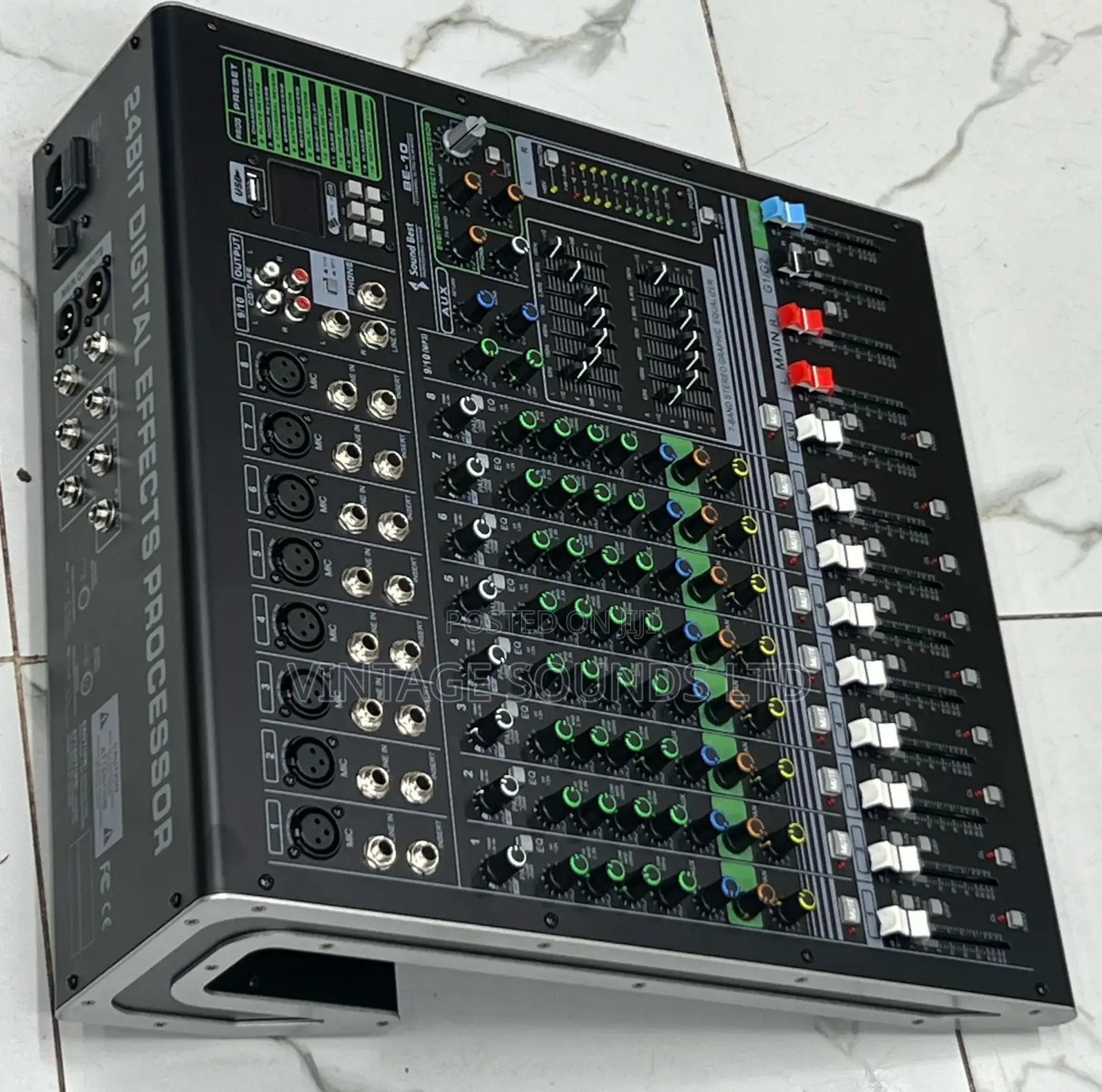 Professional BE-10 ,10 Channel Passive Mixer Console