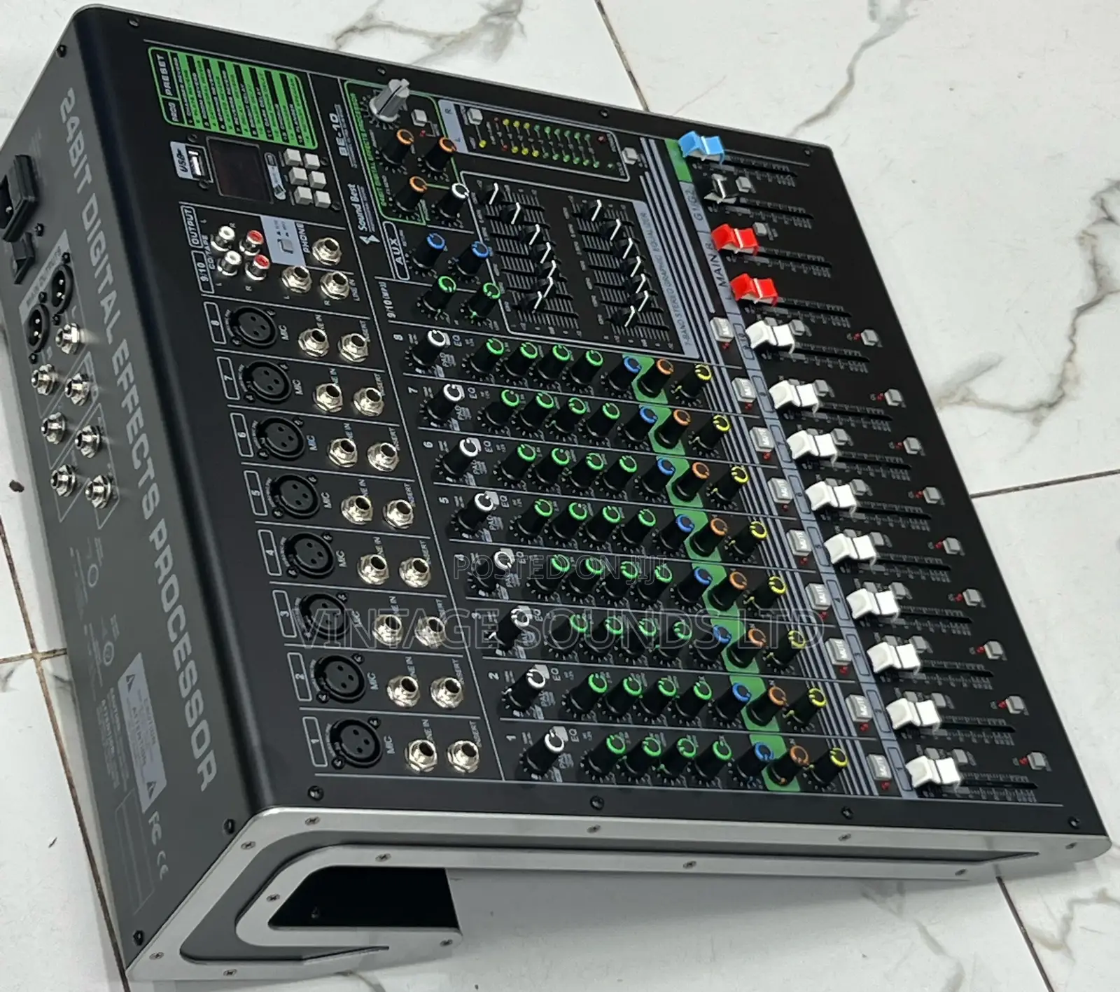 Professional BE-10 ,10 Channel Passive Mixer Console