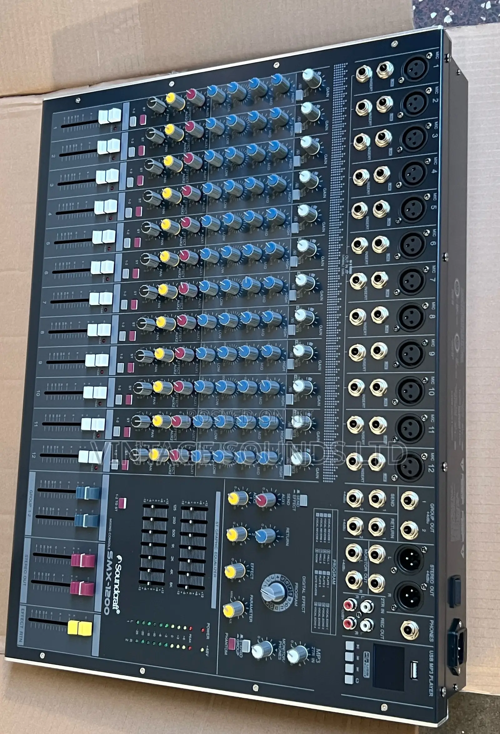 Soundcraft SMX1200 ,12channel Mixing Console 12input Usb