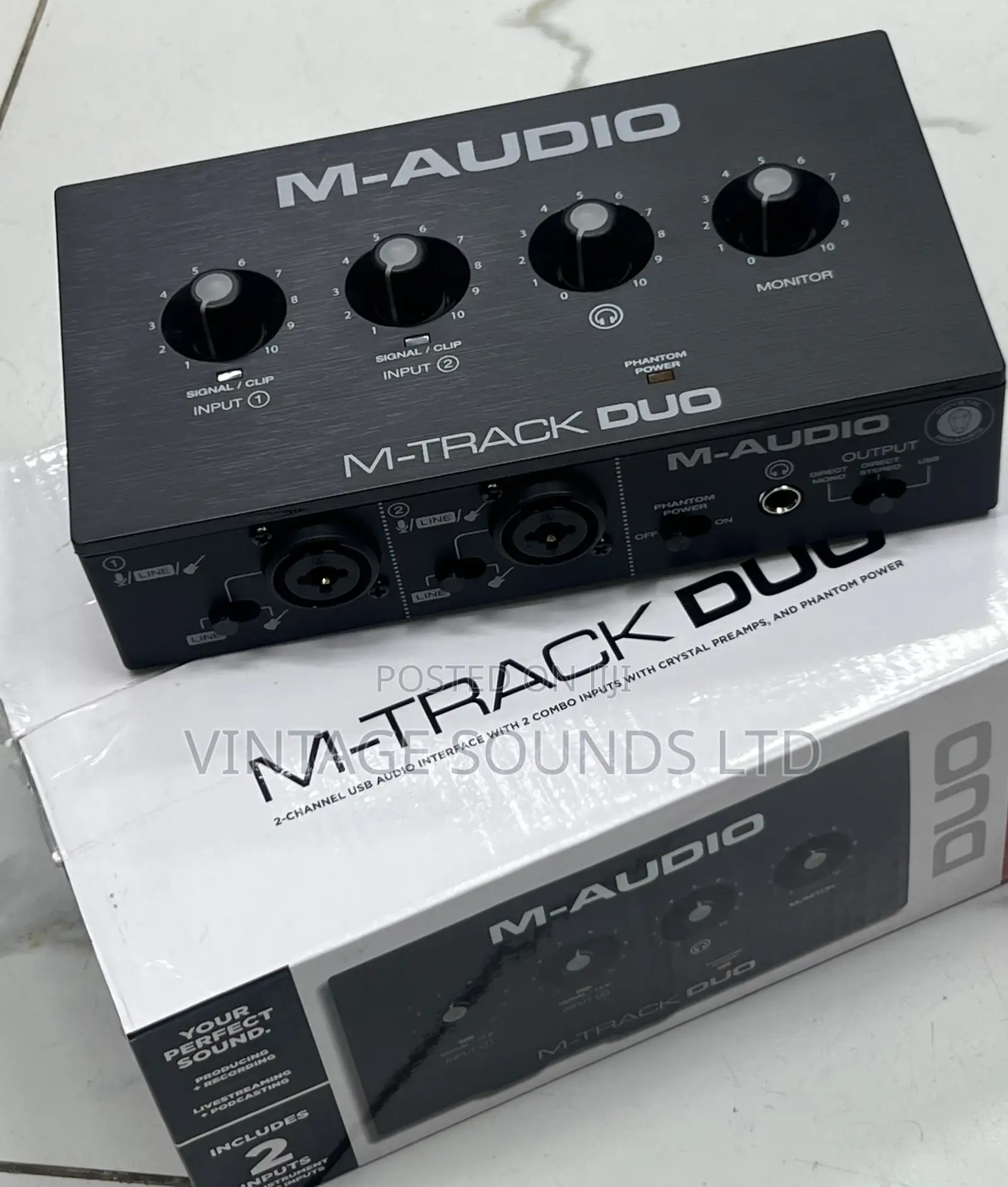 M-Audio M-Track Duo – USB Audio Interface for Recording