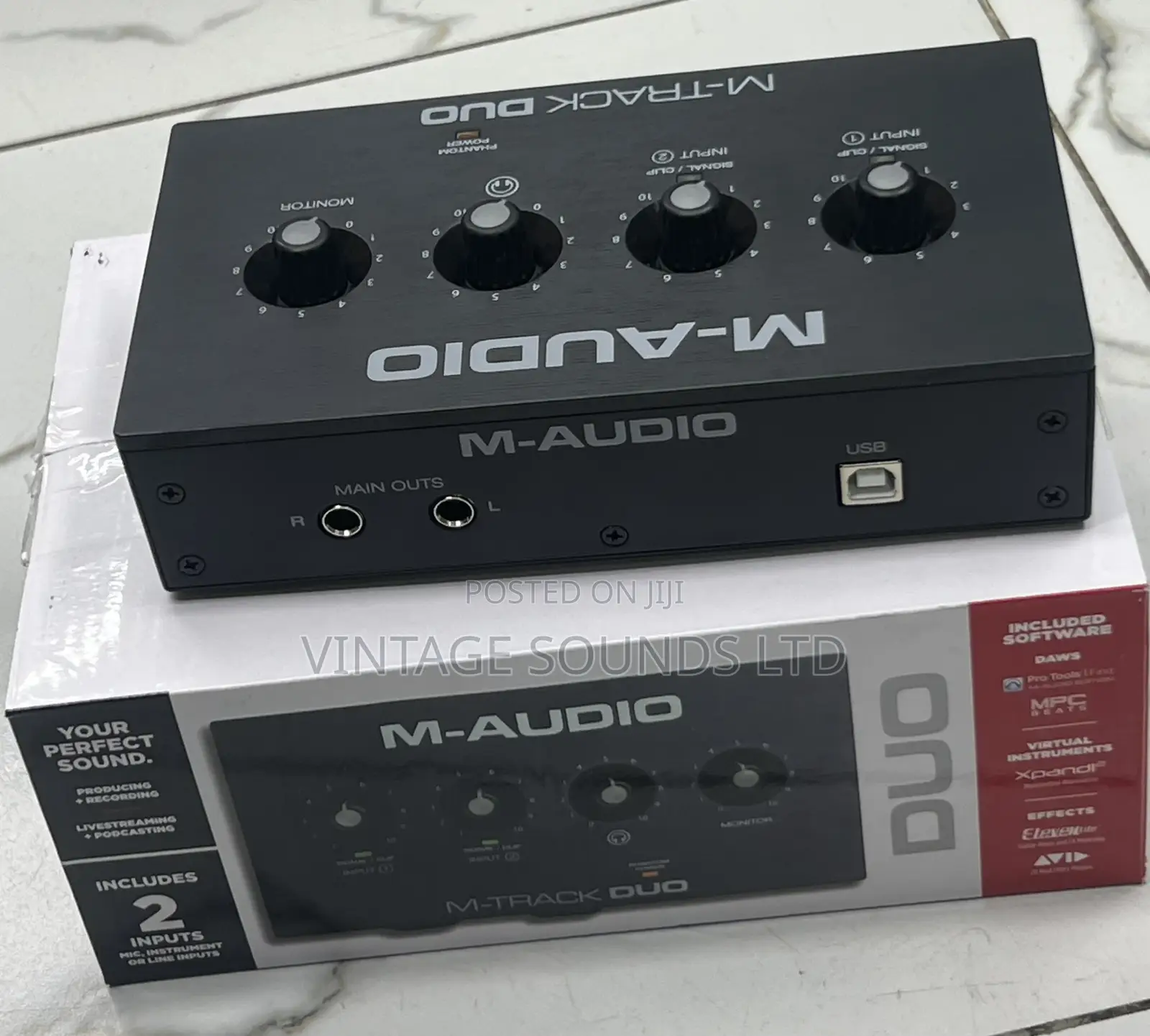 M-Audio M-Track Duo – USB Audio Interface for Recording
