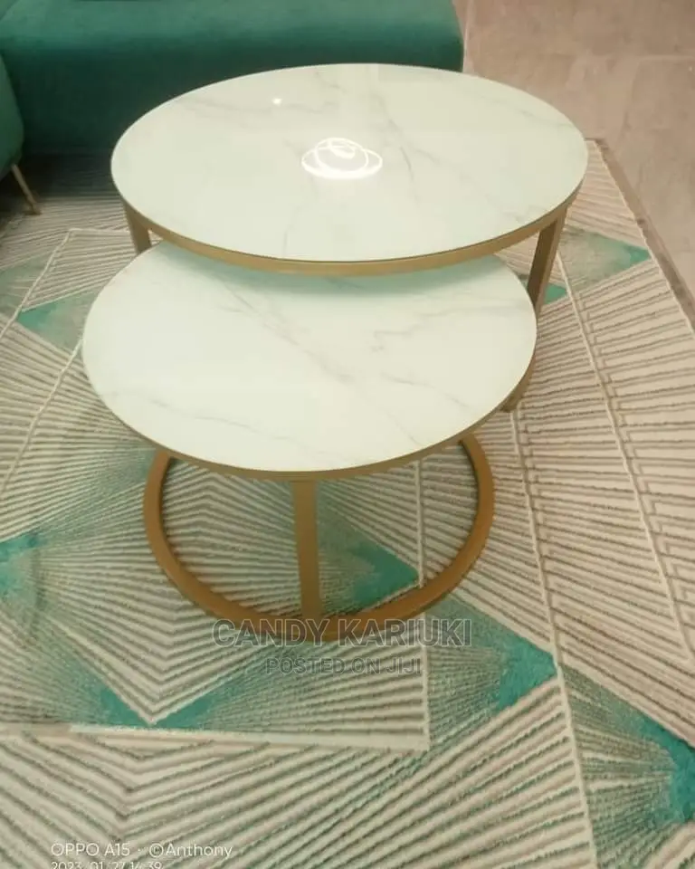 Glass Top Nest Stools