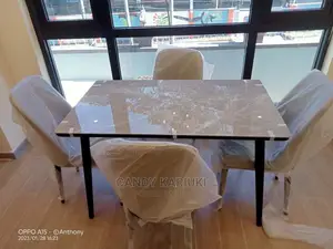 Beautiful Pure Marble Dining Table Set