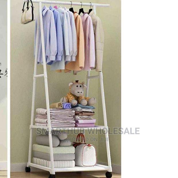 Multifunctional Cloth Rack, *55*42*160cm.* (White Black) - main view