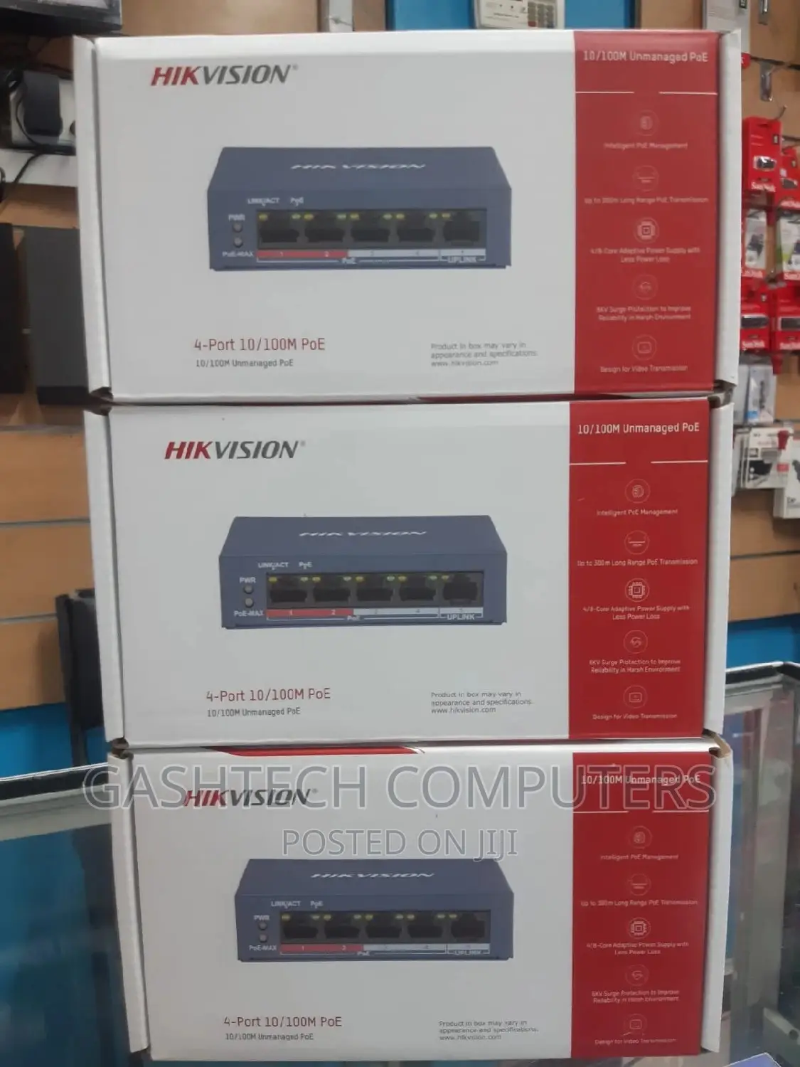 Hikvision 4 Port POE Switch DS-3E0105P-E/M
